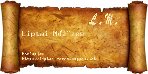 Liptai Mózes névjegykártya